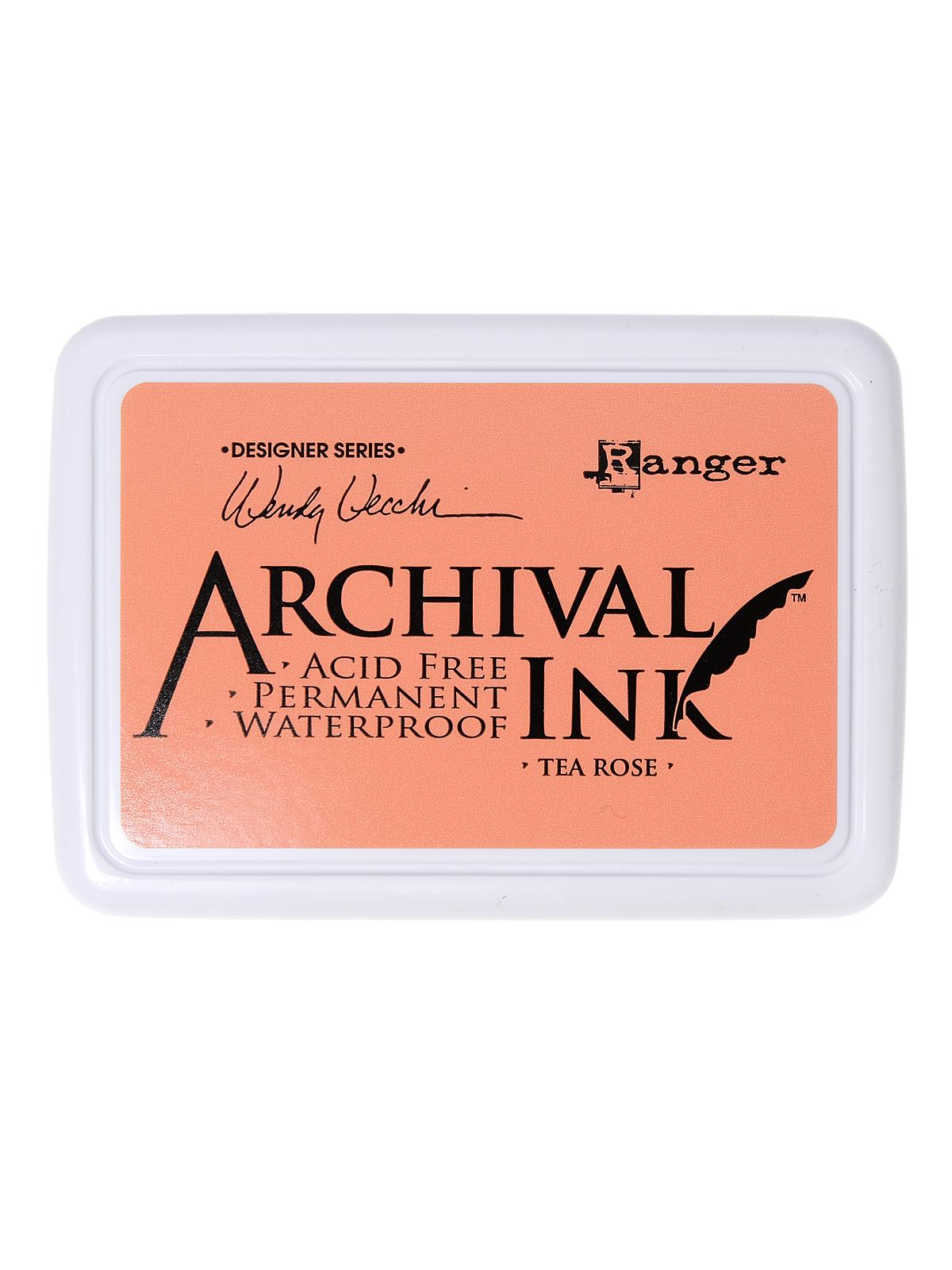 Archival Ink Wendy Vecchi Designer Series tearose 2 1 2 in. x 3 3 4 in. pad