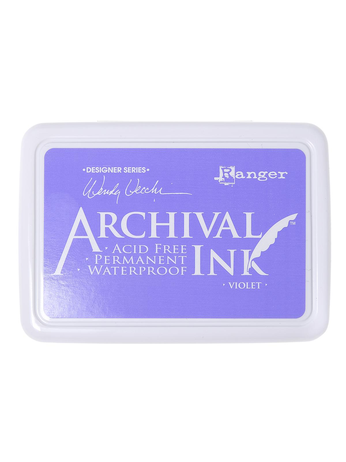 Archival Ink Wendy Vecchi Designer Series violet 2 1 2 in. x 3 3 4 in. pad