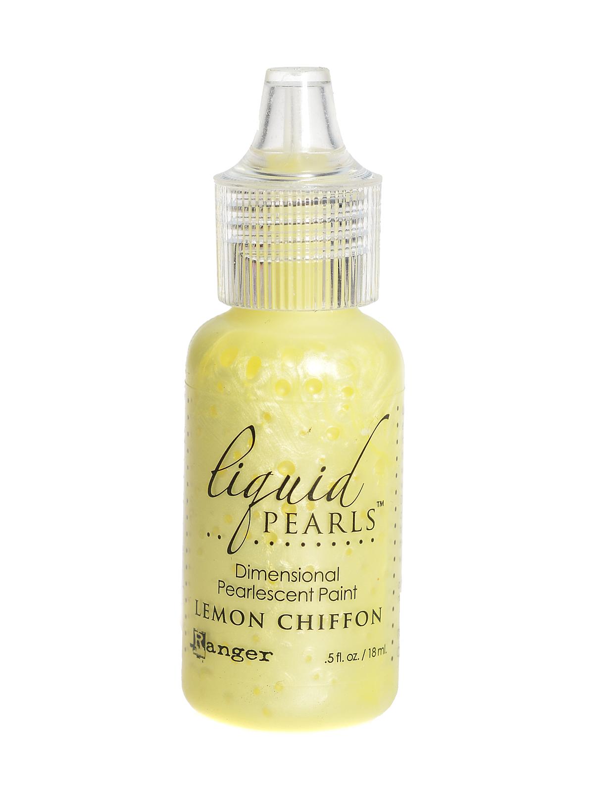 Liquid Pearls Pearlescent Paint lemon chiffon 0.5 oz. bottle