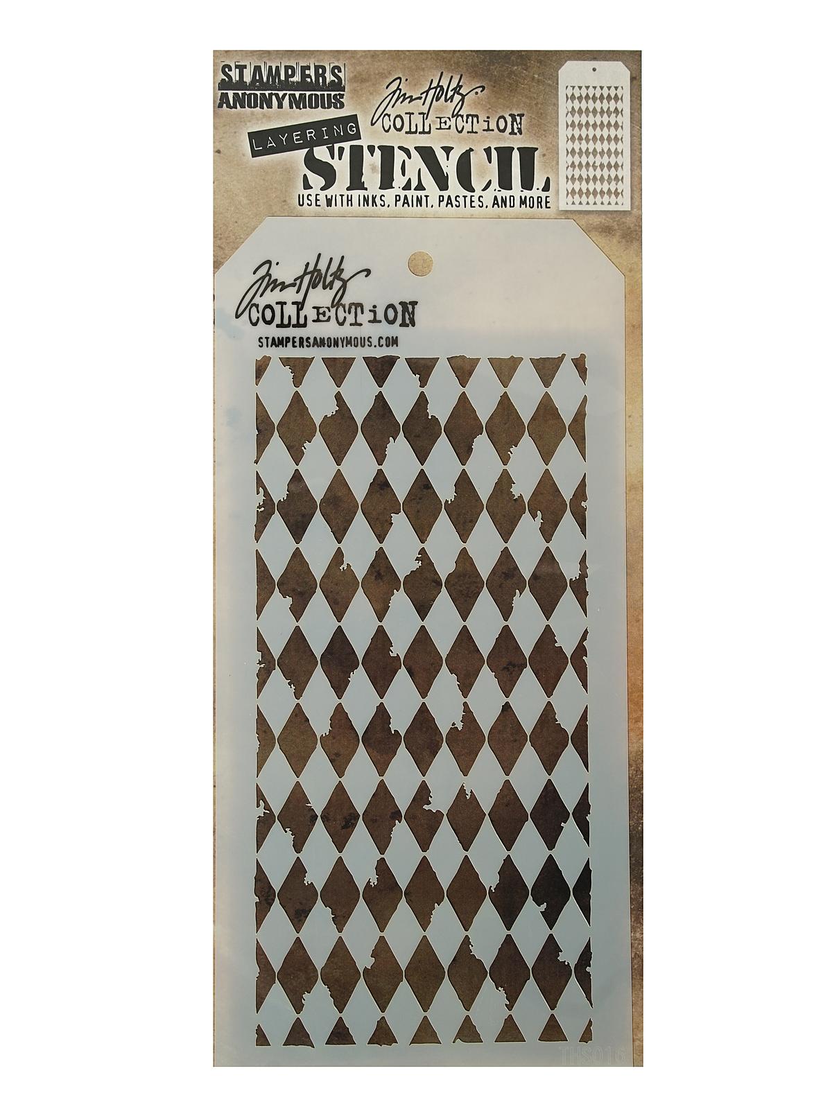 Tim Holtz Layering Stencils 4 1 8 in. x 8 1 2 in. harlequin