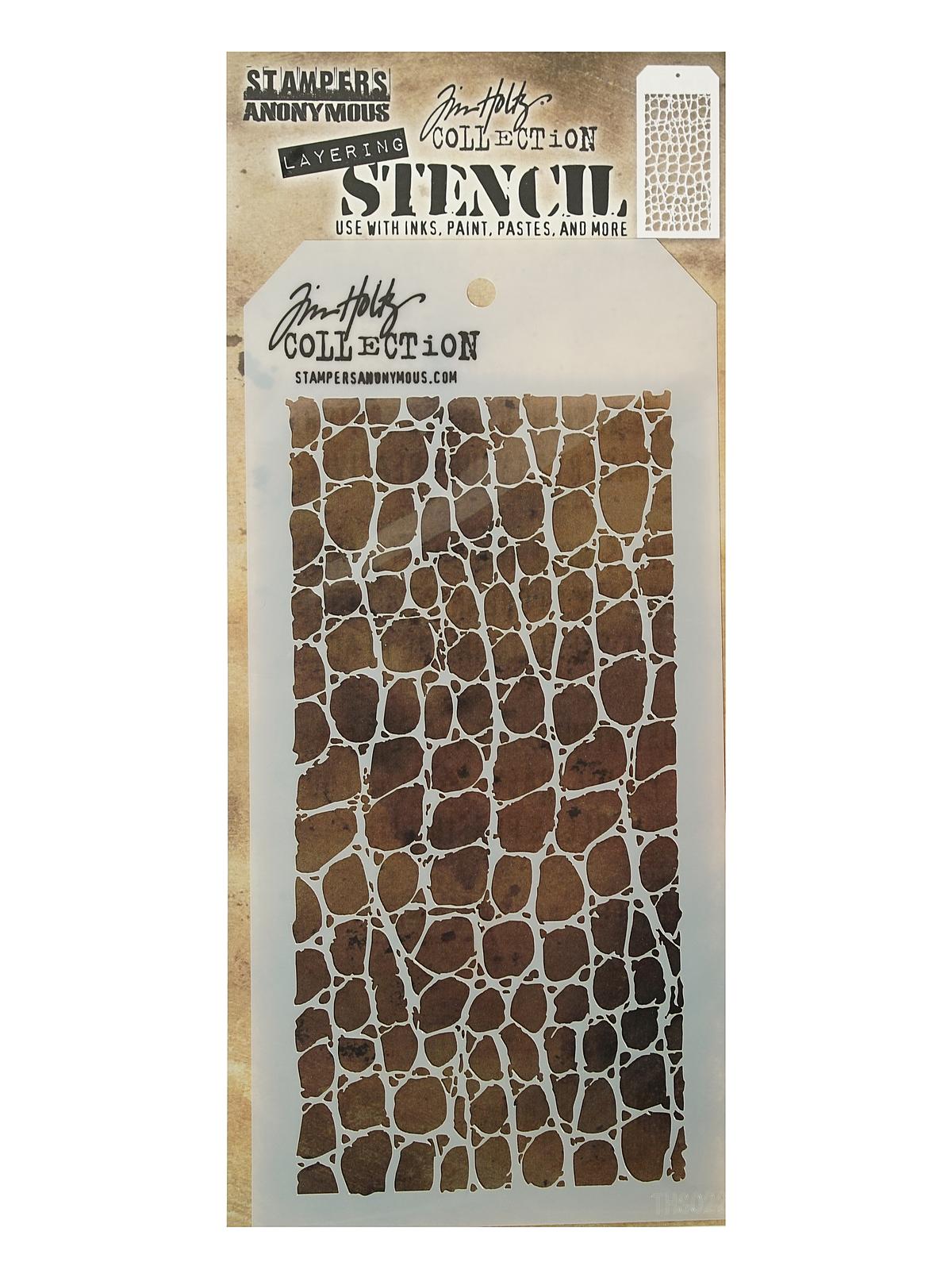 Tim Holtz Layering Stencils 4 1 8 In. X 8 1 2 In. Crocodile