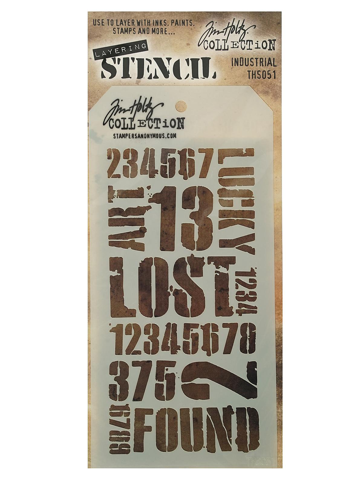 Tim Holtz Layering Stencils 4 1 8 in. x 8 1 2 in. industrial