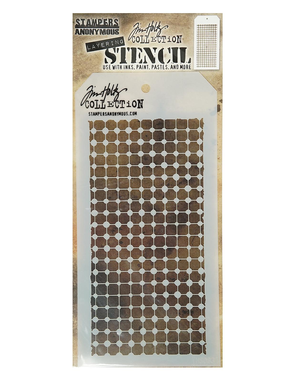 Tim Holtz Layering Stencils 4 1 8 in. x 8 1 2 in. grid dot