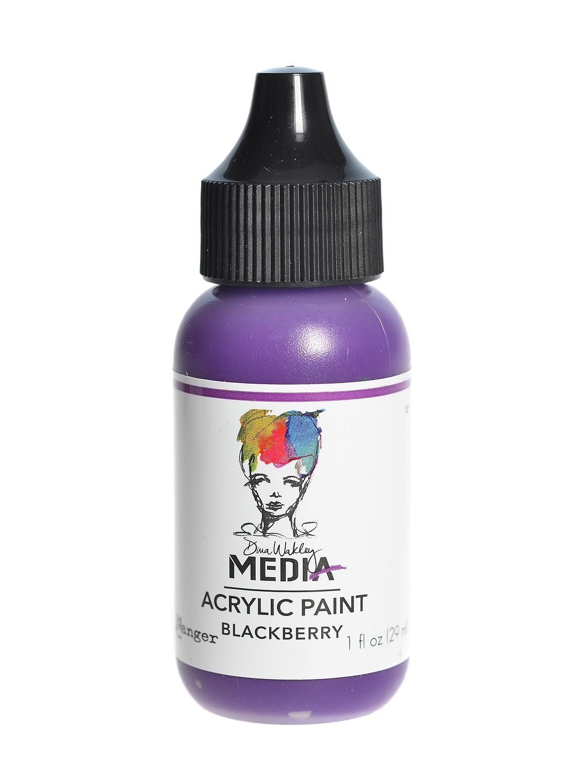 Dina Wakley Media Heavy Body Acrylic Paints 1 oz. bottle blackberry
