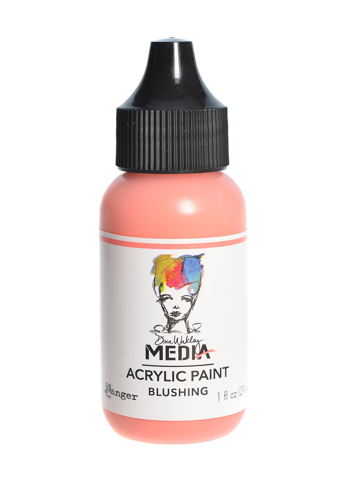 Dina Wakley Media Heavy Body Acrylic Paints 1 oz. bottle blushing