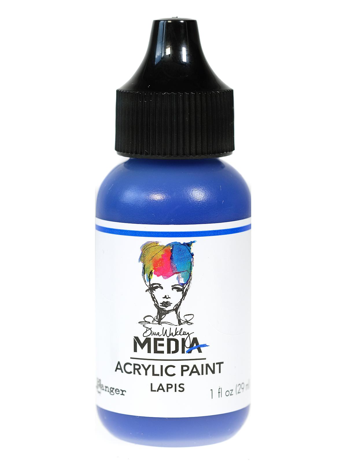 Dina Wakley Media Heavy Body Acrylic Paints 1 oz. bottle lapis