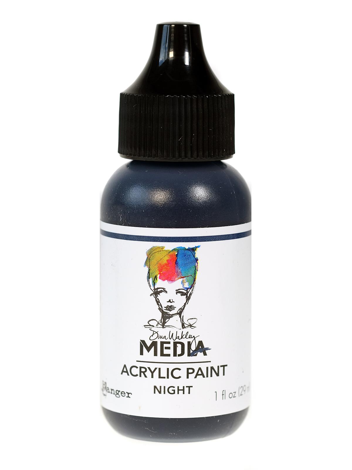 Dina Wakley Media Heavy Body Acrylic Paints 1 oz. bottle night