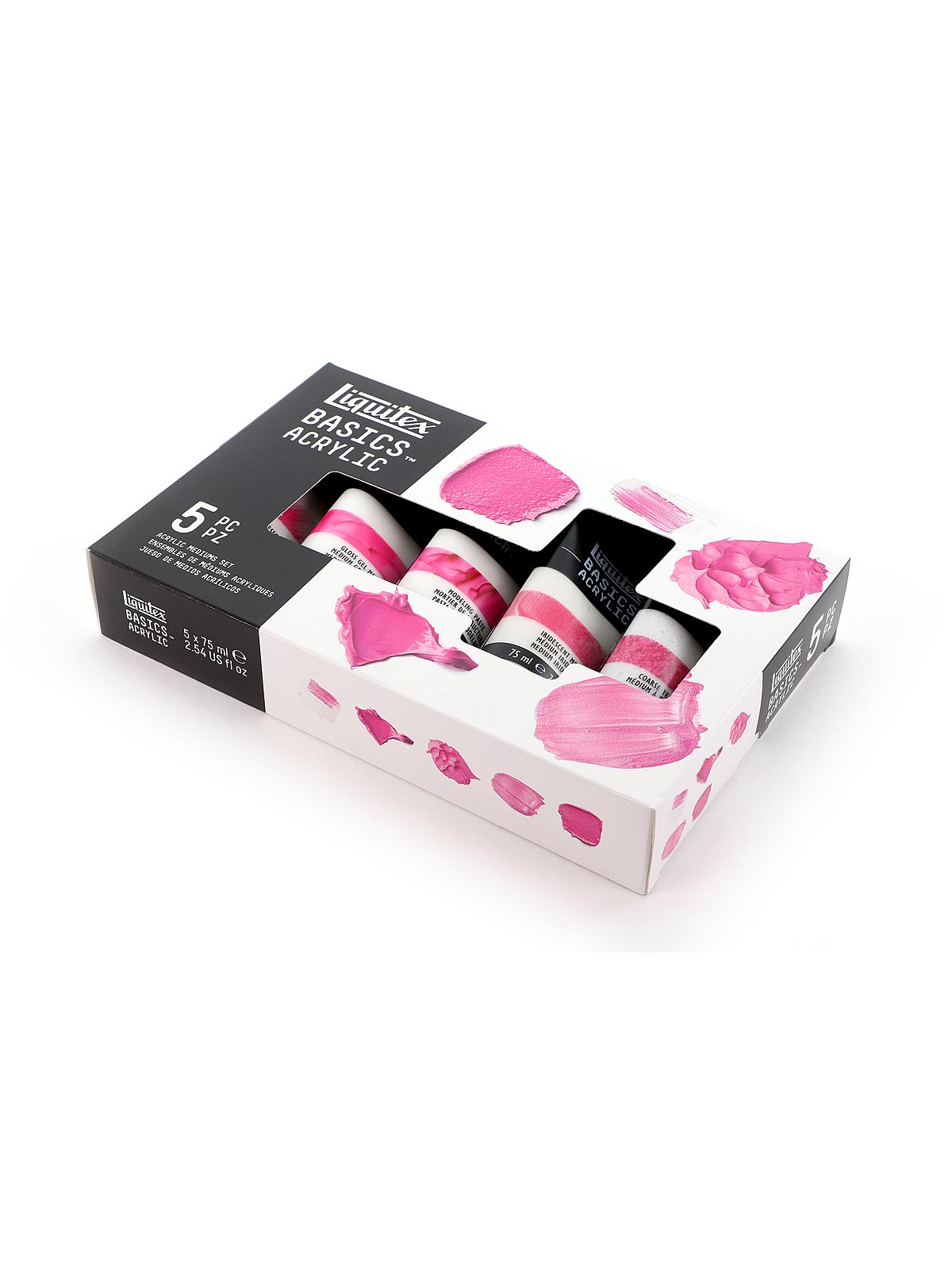 Basics Mediums & Varnishes starter set 2.5 oz. 5 assorted