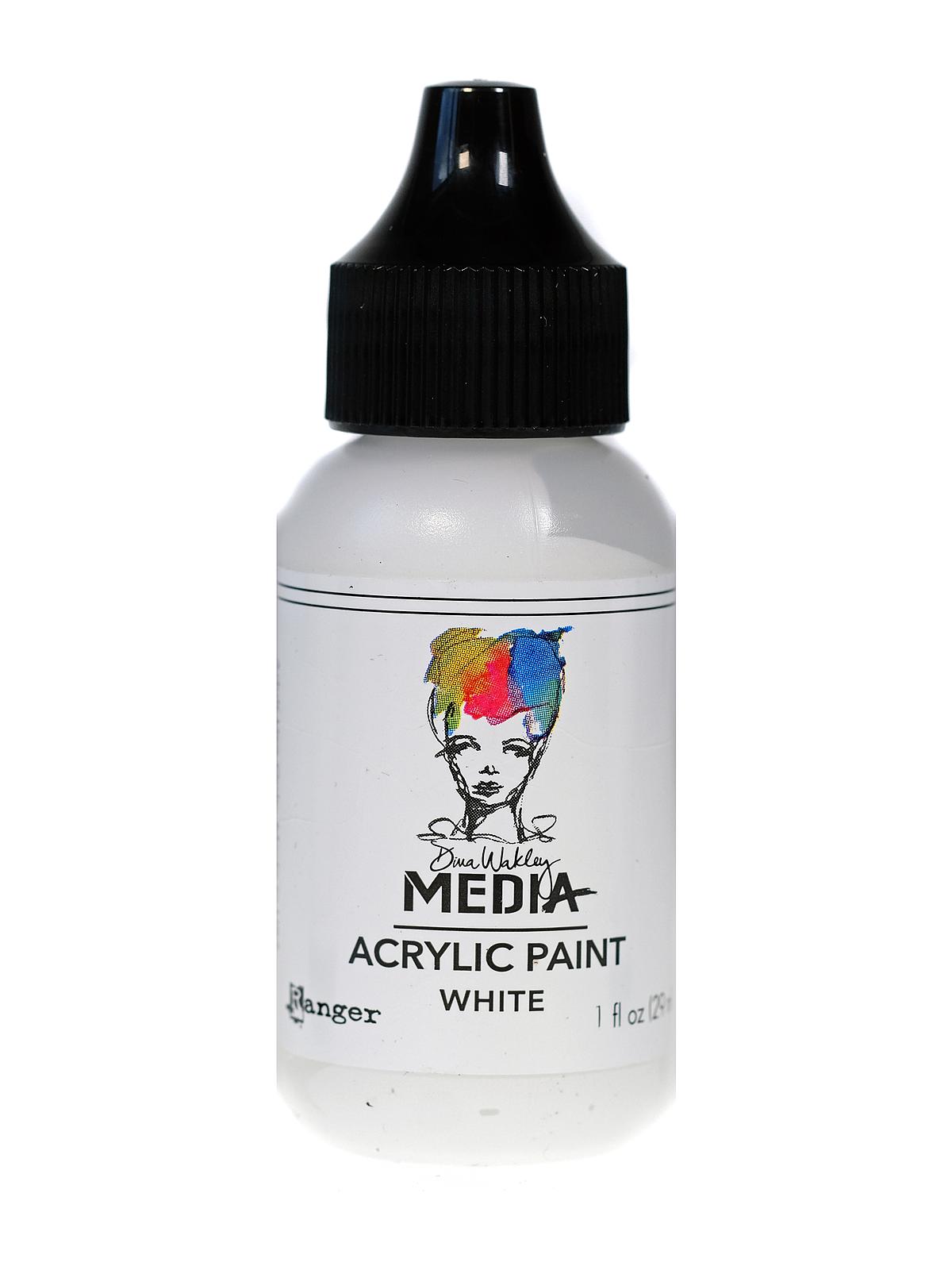 Dina Wakley Media Heavy Body Acrylic Paints 1 oz. bottle white