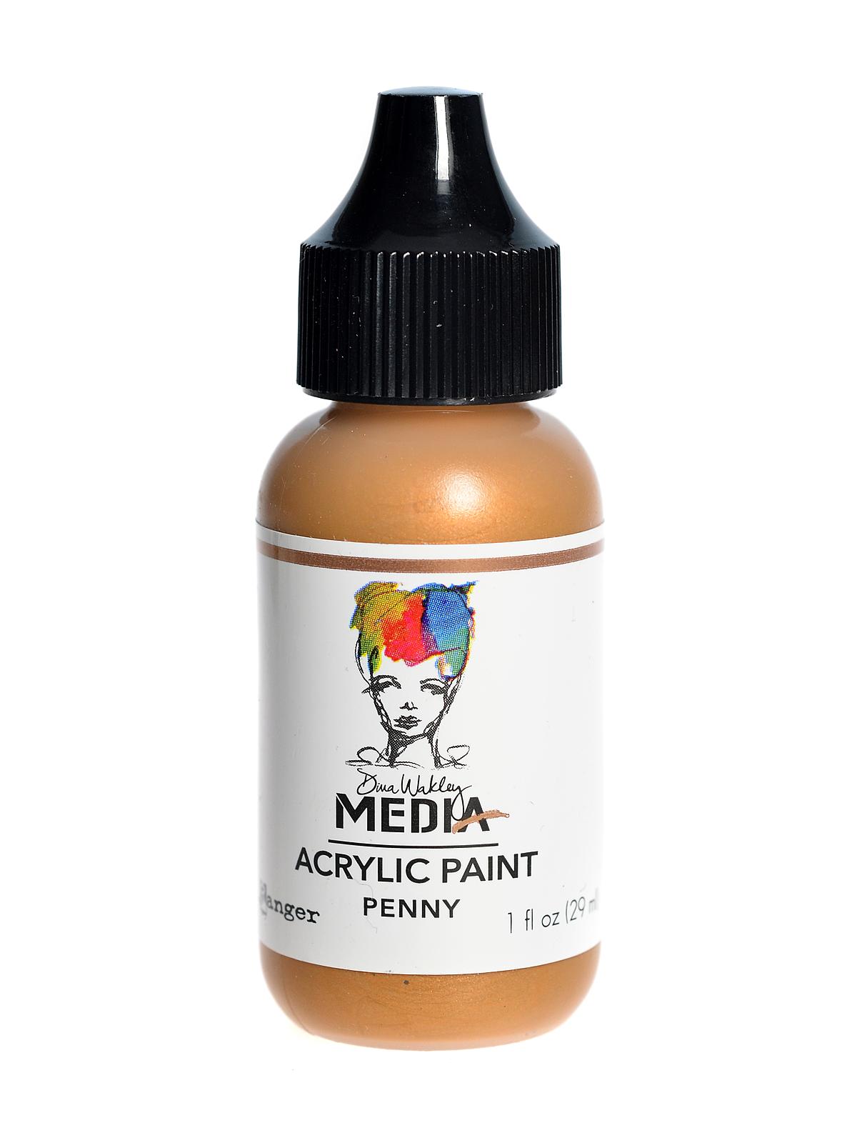 Dina Wakley Media Heavy Body Acrylic Paints 1 oz. bottle Penny