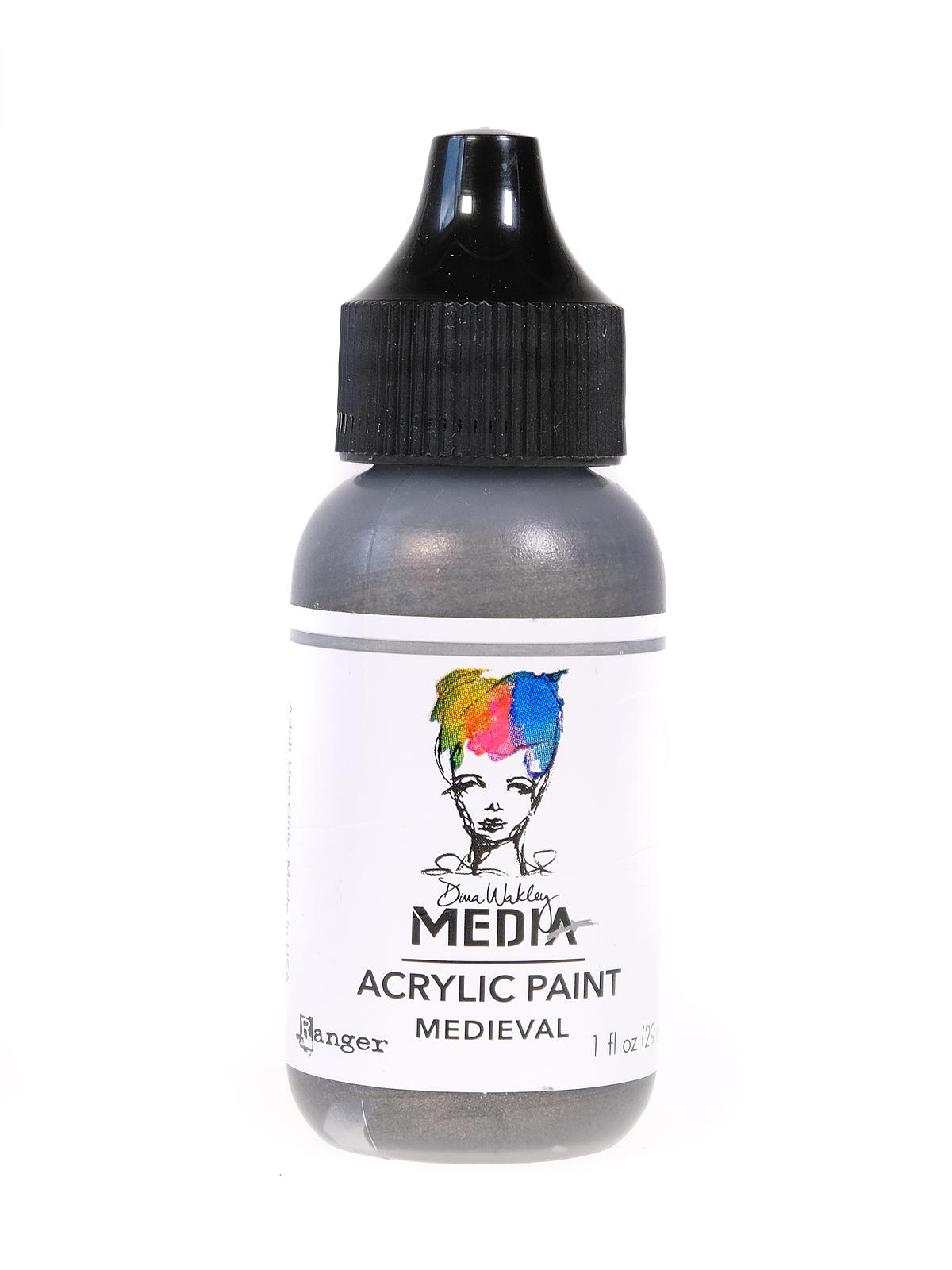 Dina Wakley Media Heavy Body Acrylic Paints 1 oz. bottle medieval