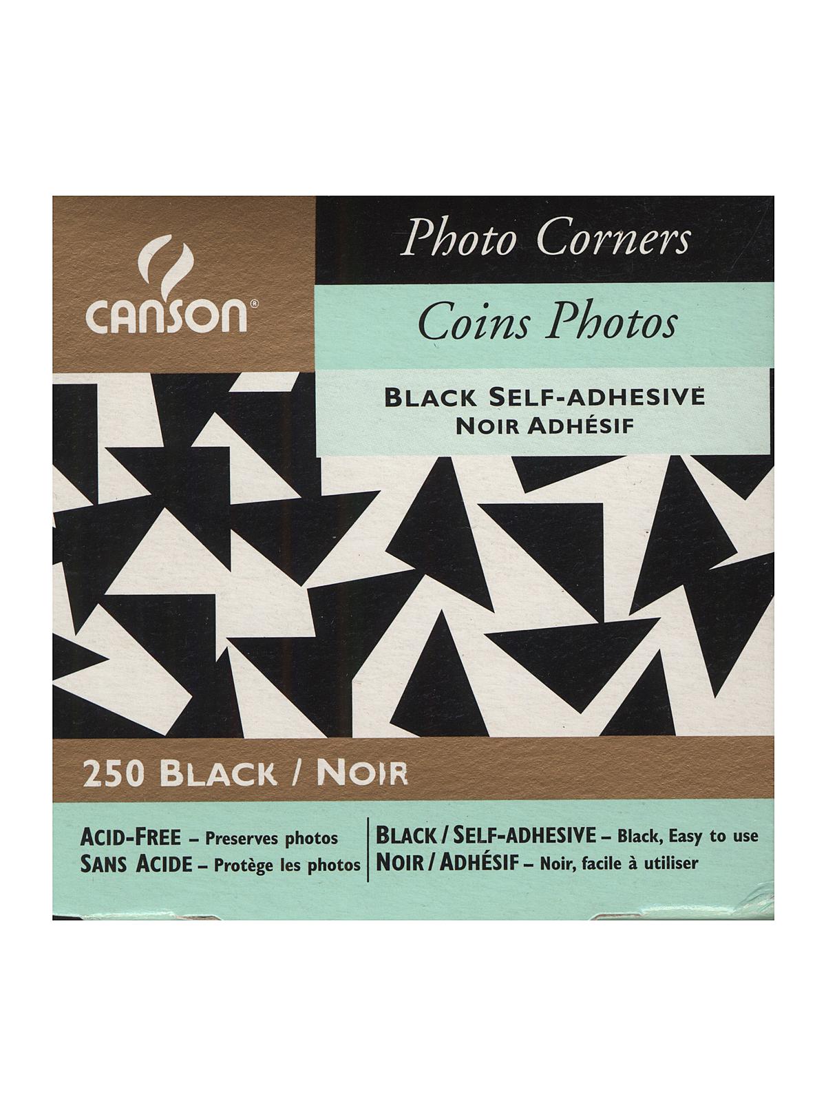 Self-adhesive Acid-free Photo Corners Black