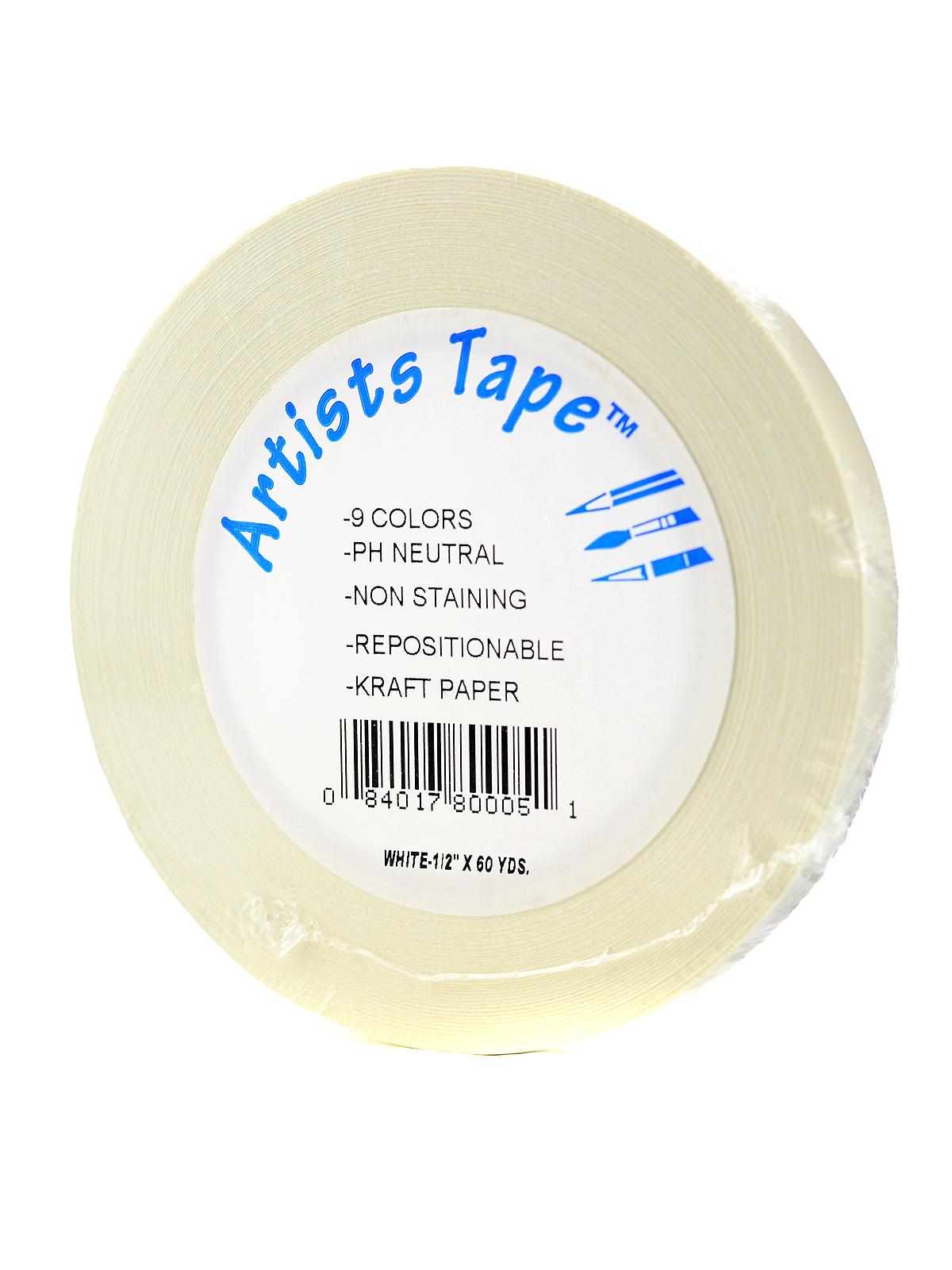 White Artist's Tape 1 2 In. X 60 Yd.