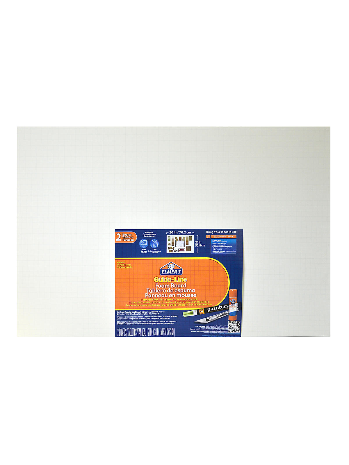 ELMER'S White Guideline Foamboard 20x30 Pk 2 20 in. x 30 in. pack of 2