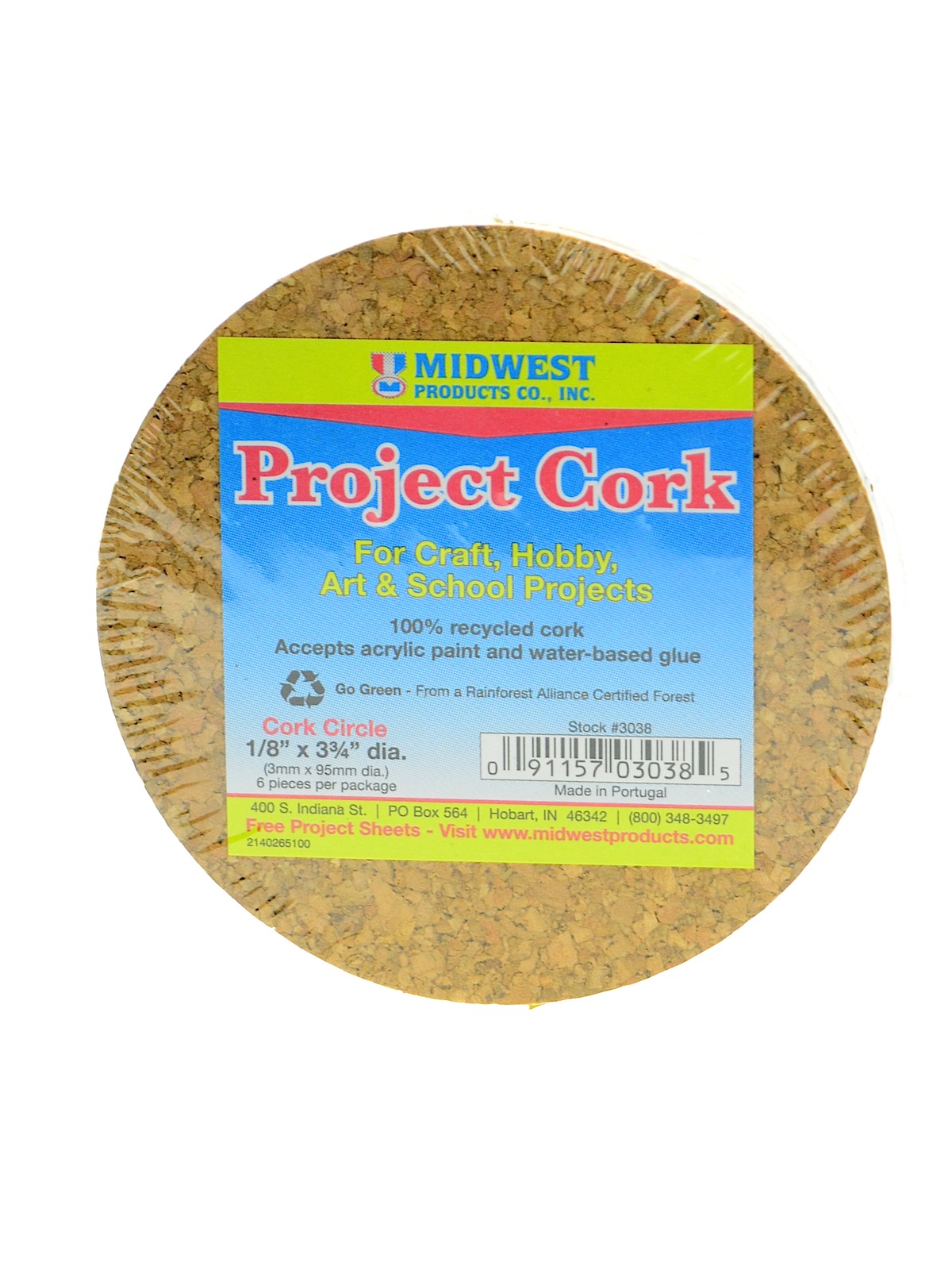 Project Cork Circles 1 8 In. X 3 3 4 In. Pack Of 6
