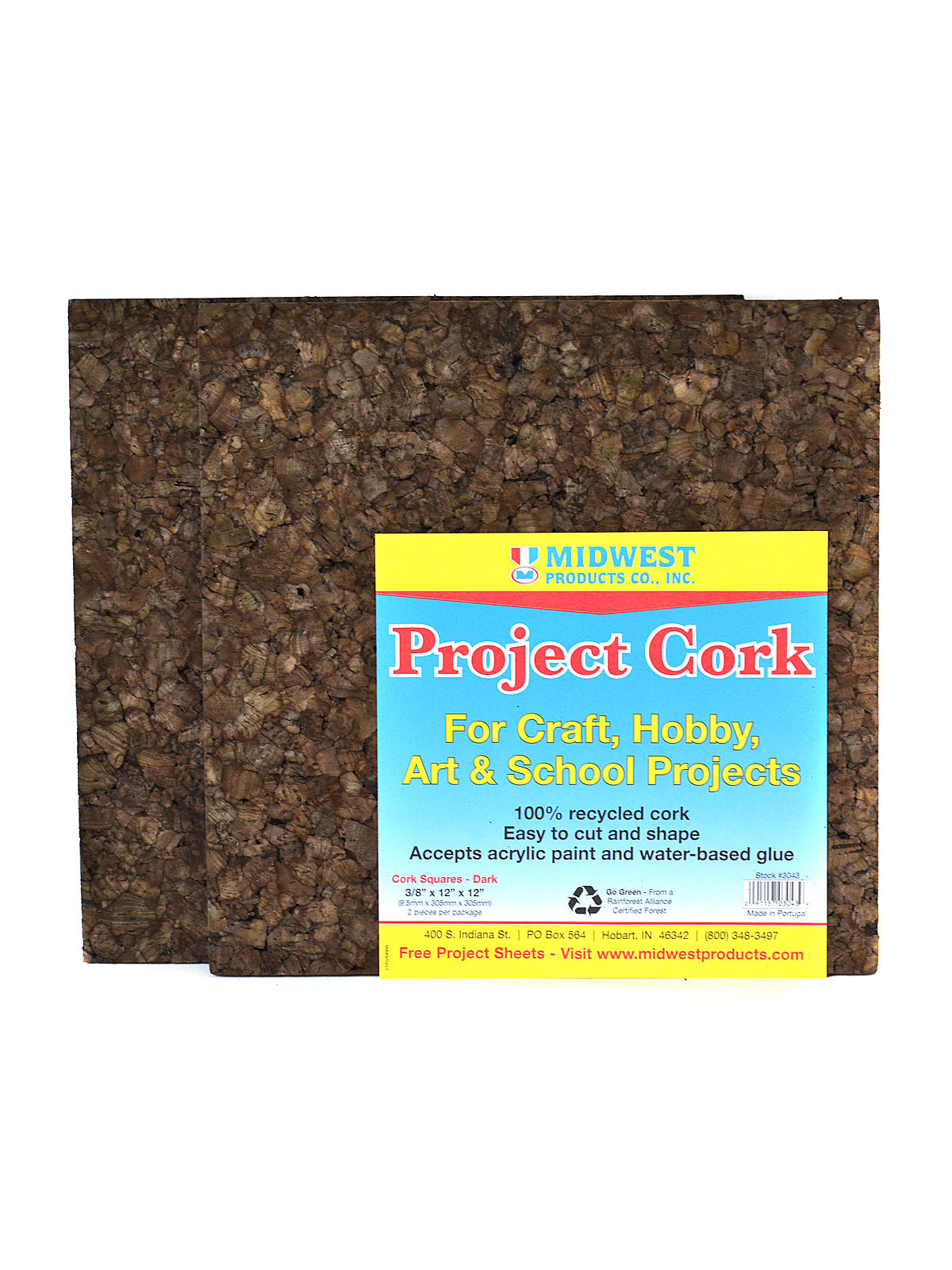 Project Cork dark squares 12 in. x 12 in. x 3 8 in. pack of 2