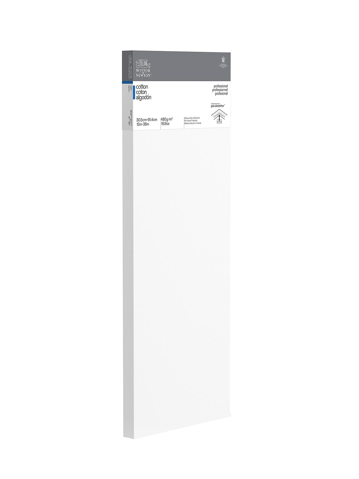 Professional Cotton Stretched Canvas Deep Edge 12 in. x 36 in.