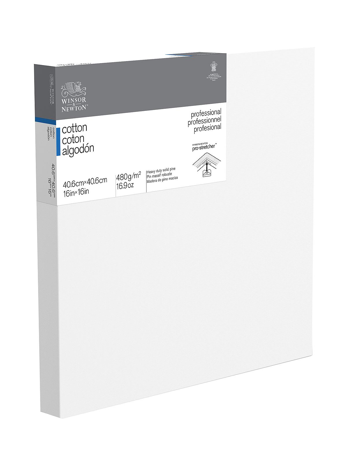 Professional Cotton Stretched Canvas Deep Edge 16 in. x 16 in.