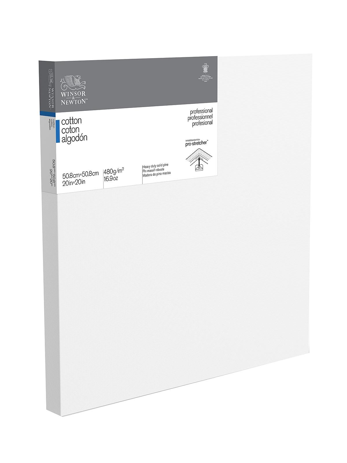 Professional Cotton Stretched Canvas Deep Edge 20 in. x 20 in.