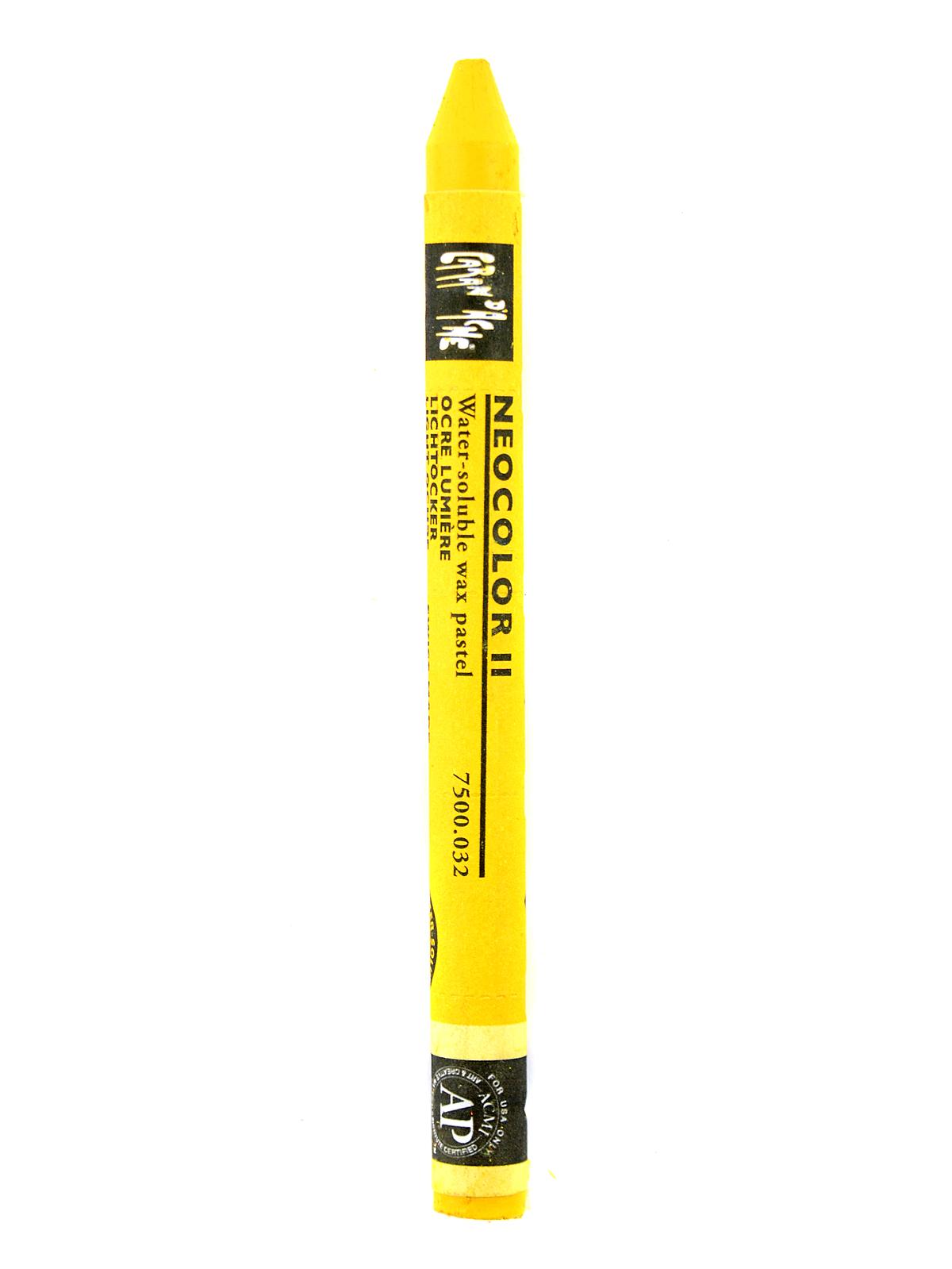 Neocolor II Aquarelle Water Soluble Wax Pastels light ochre