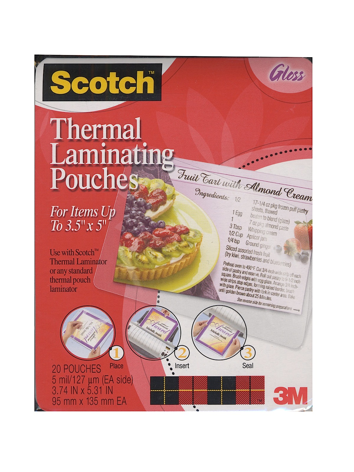Thermal Laminating Pouches 3 11 16 X 2 3 8 In. (business ID Cards) TP5851-20