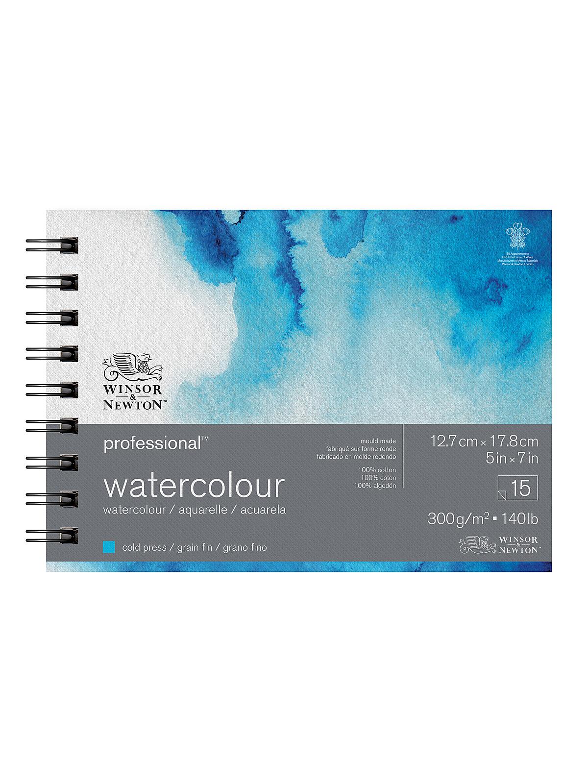 Professional Watercolour Journal 140 lb. cold pressed 5 in. x 7 in.