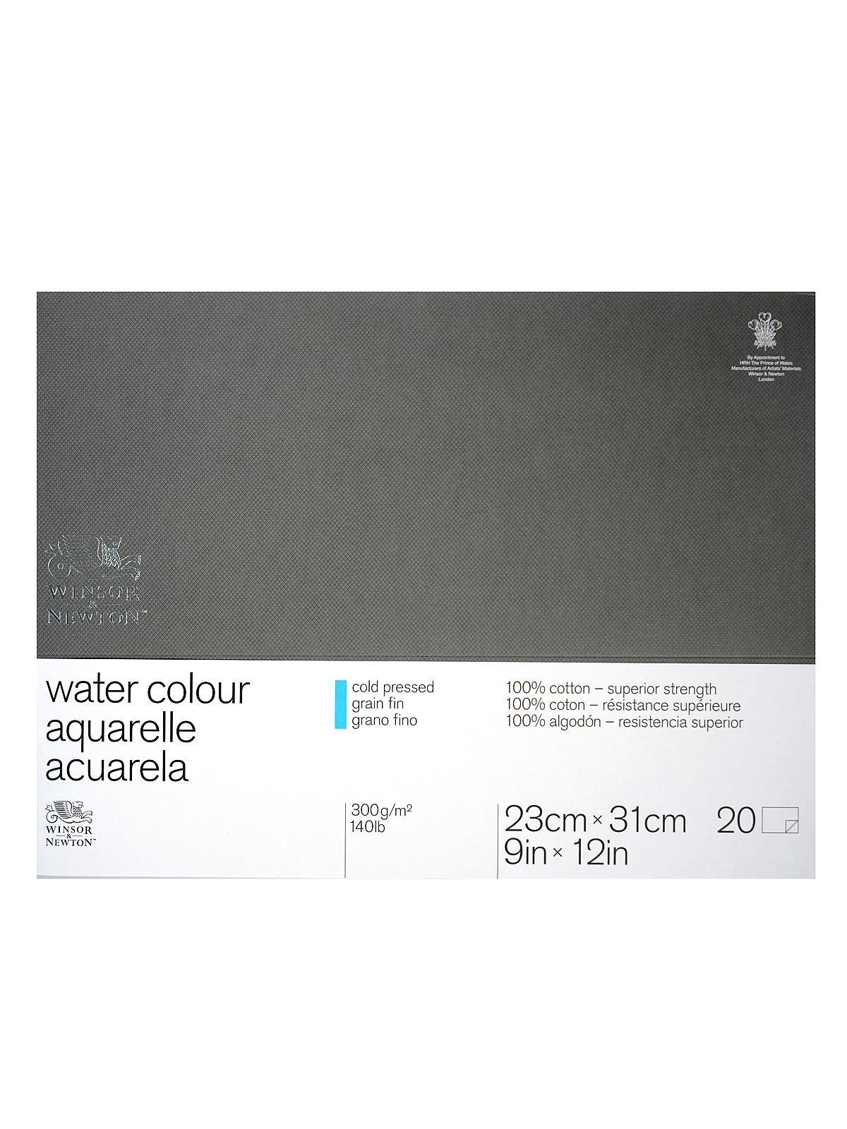 Professional Water Colour Paper Blocks 140 lb. cold pressed 9 in. x 12 in.