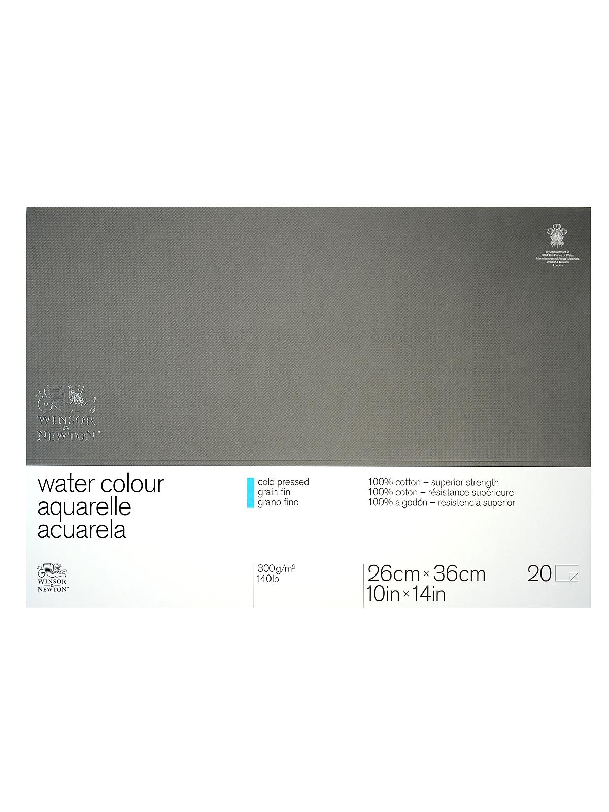 Professional Water Colour Paper Blocks 140 lb. cold pressed 10 in. x 14 in.
