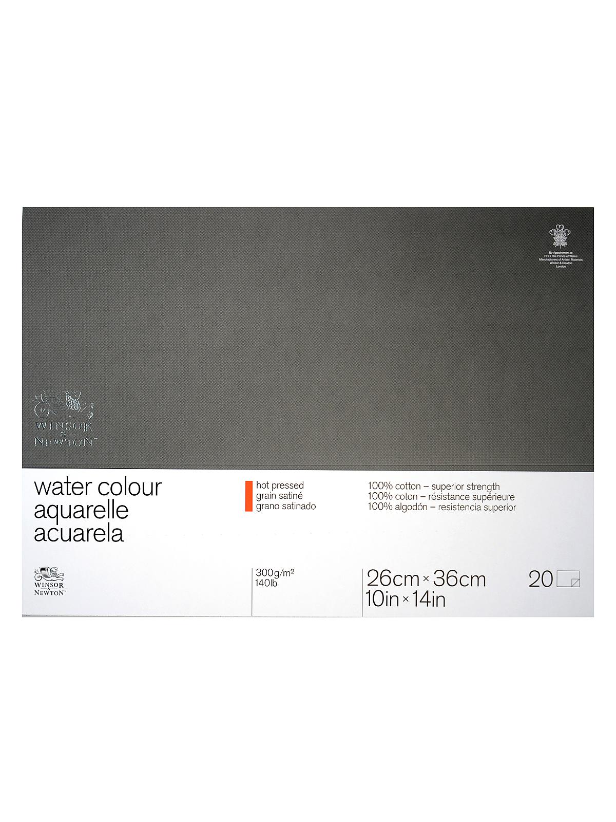 Professional Water Colour Paper Blocks 140 lb. hot pressed 10 in. x 14 in.