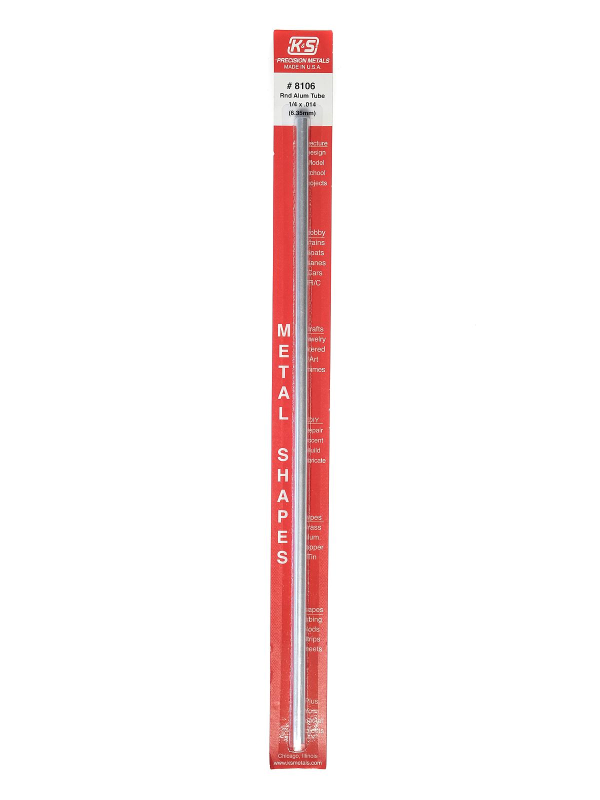 Metal Tubing aluminum 1 4 in. x .014 in. x 12 in. tubing