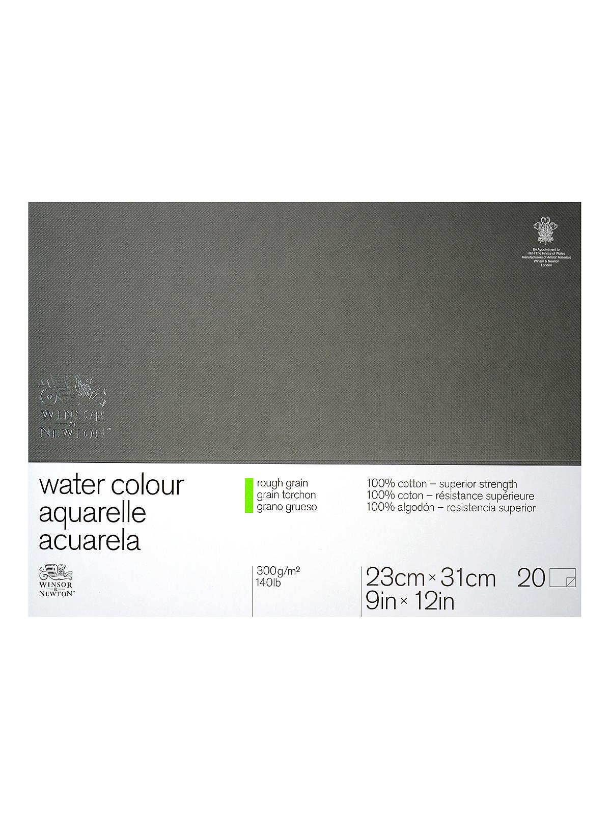 Professional Water Colour Paper Blocks 140 lb. rough 9 in. x 12 in.