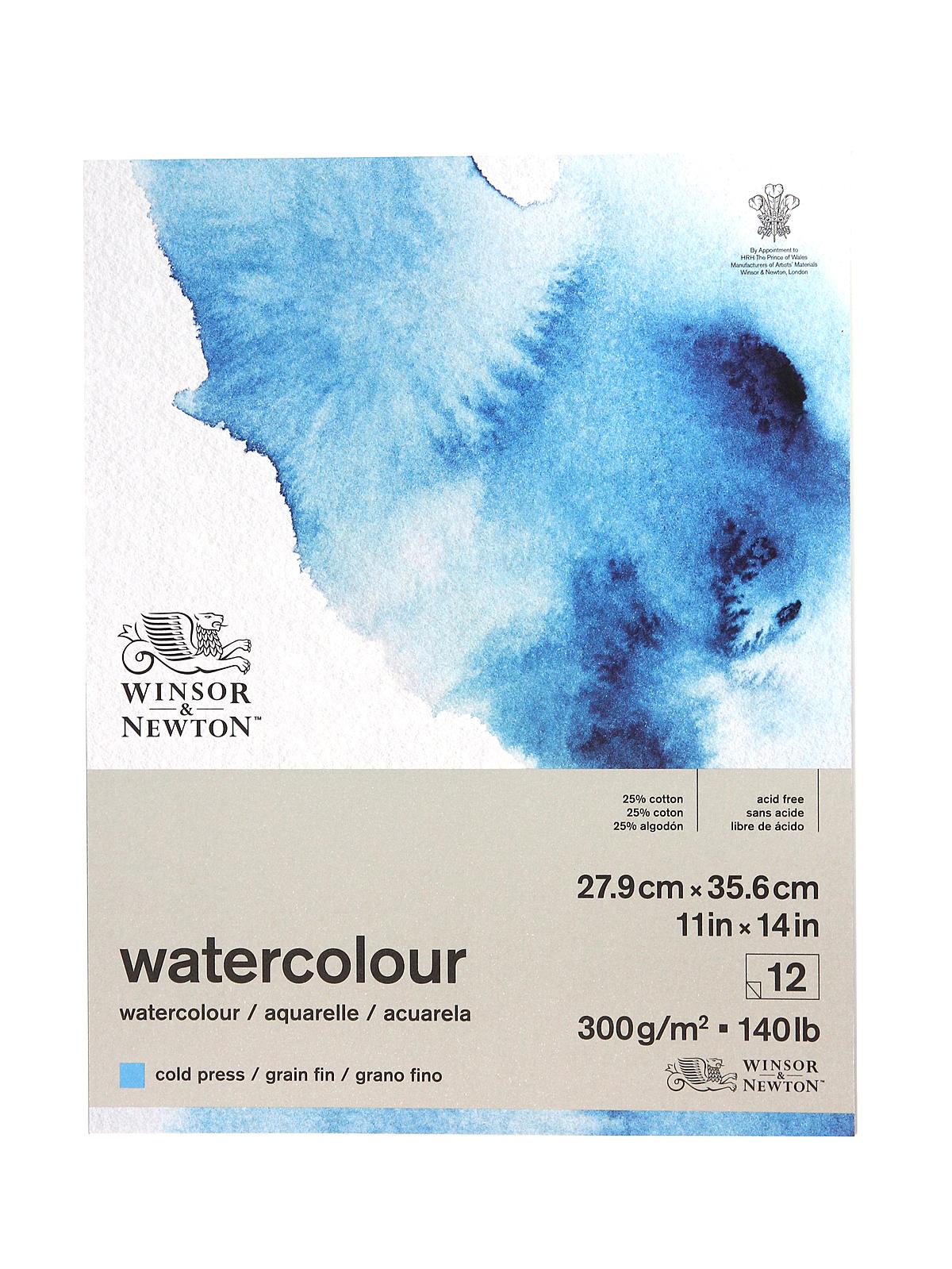 Classic Water Colour Paper Pads 140 lb. cold press side glued 11 in. x 14 in.