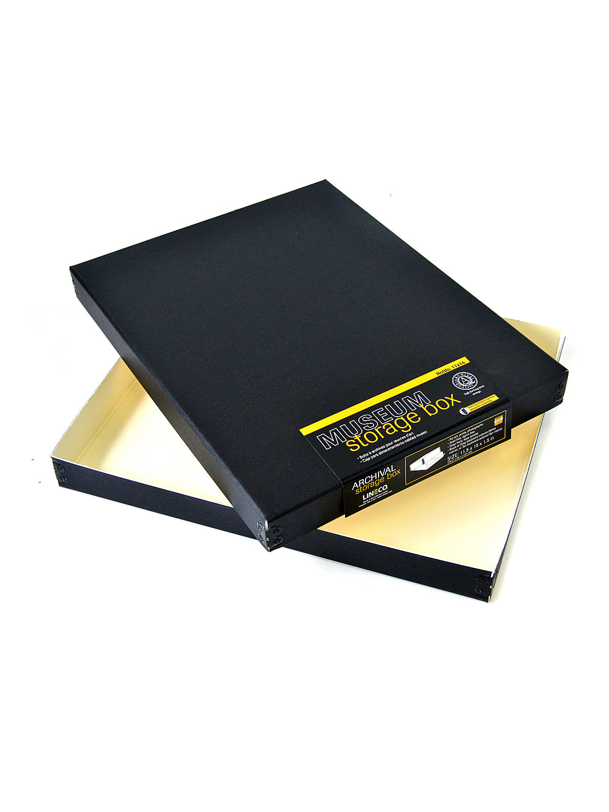 Drop-Front Storage Boxes black 11 in. x 14 in. x 1 1 2 in.