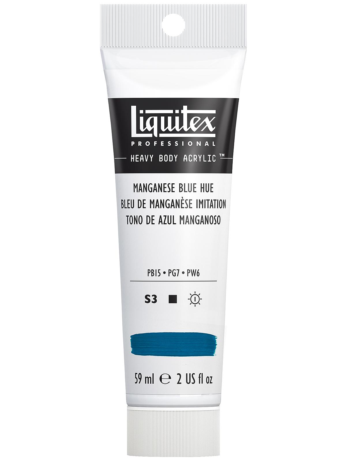 Heavy Body Professional Artist Acrylic Colors manganese blue hue 2 oz.