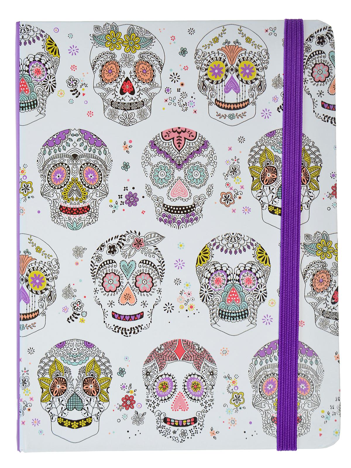 Mid-size Journals Sugar Skulls 6 1 4 In. X 8 1 4 In. 160 Pages, Lined