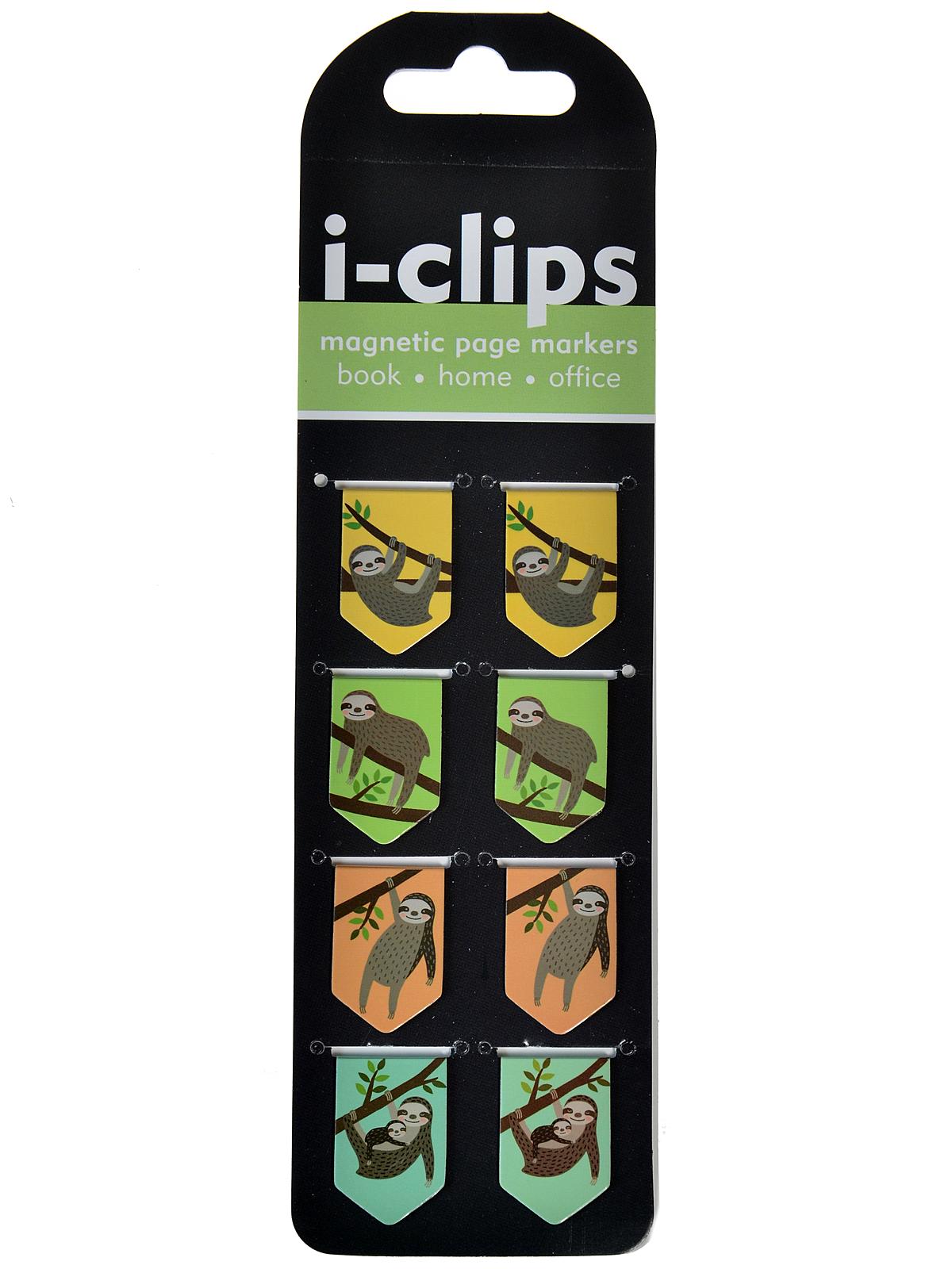 I-clips Magnetic Page Markers Sloths 8 Pcs.