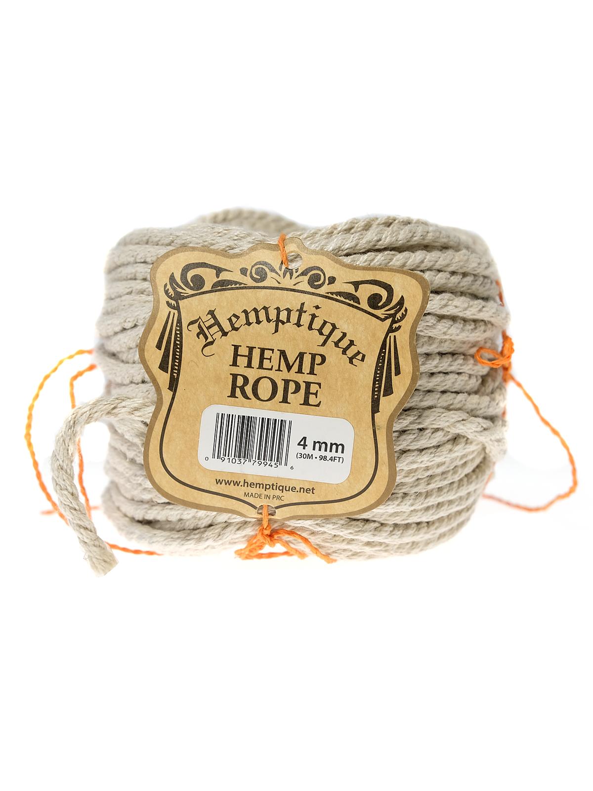 Hemp Twisted Rope Coils 30m Natural