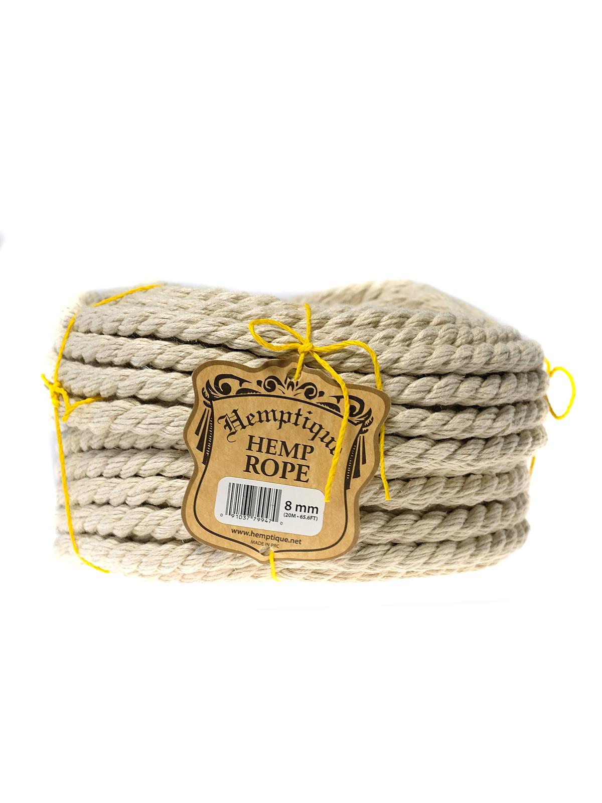 Hemp Twisted Rope Coils 20m Natural