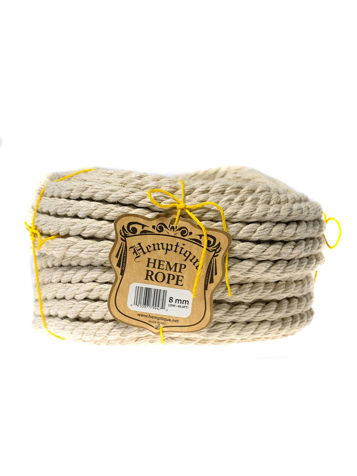 Hemp Twisted Rope Coils 20m natural