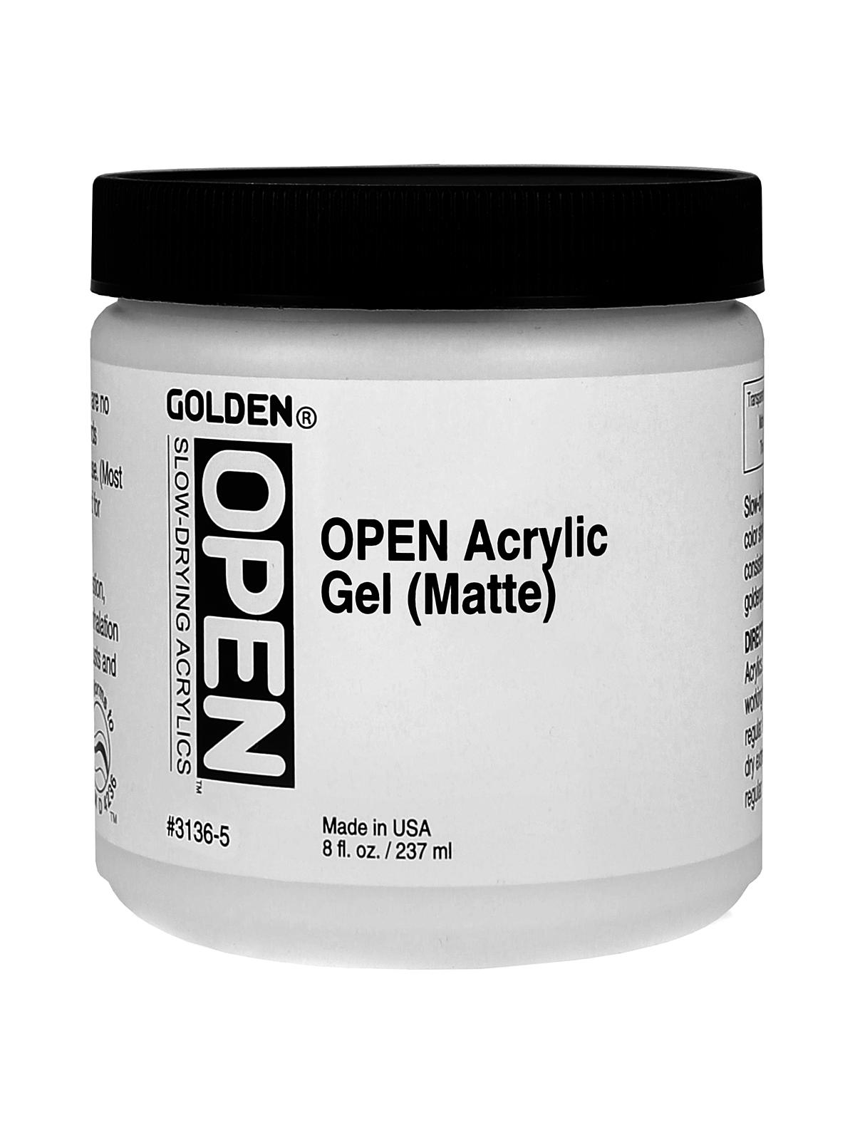 OPEN Acrylic Mediums gel medium matte 8 oz.