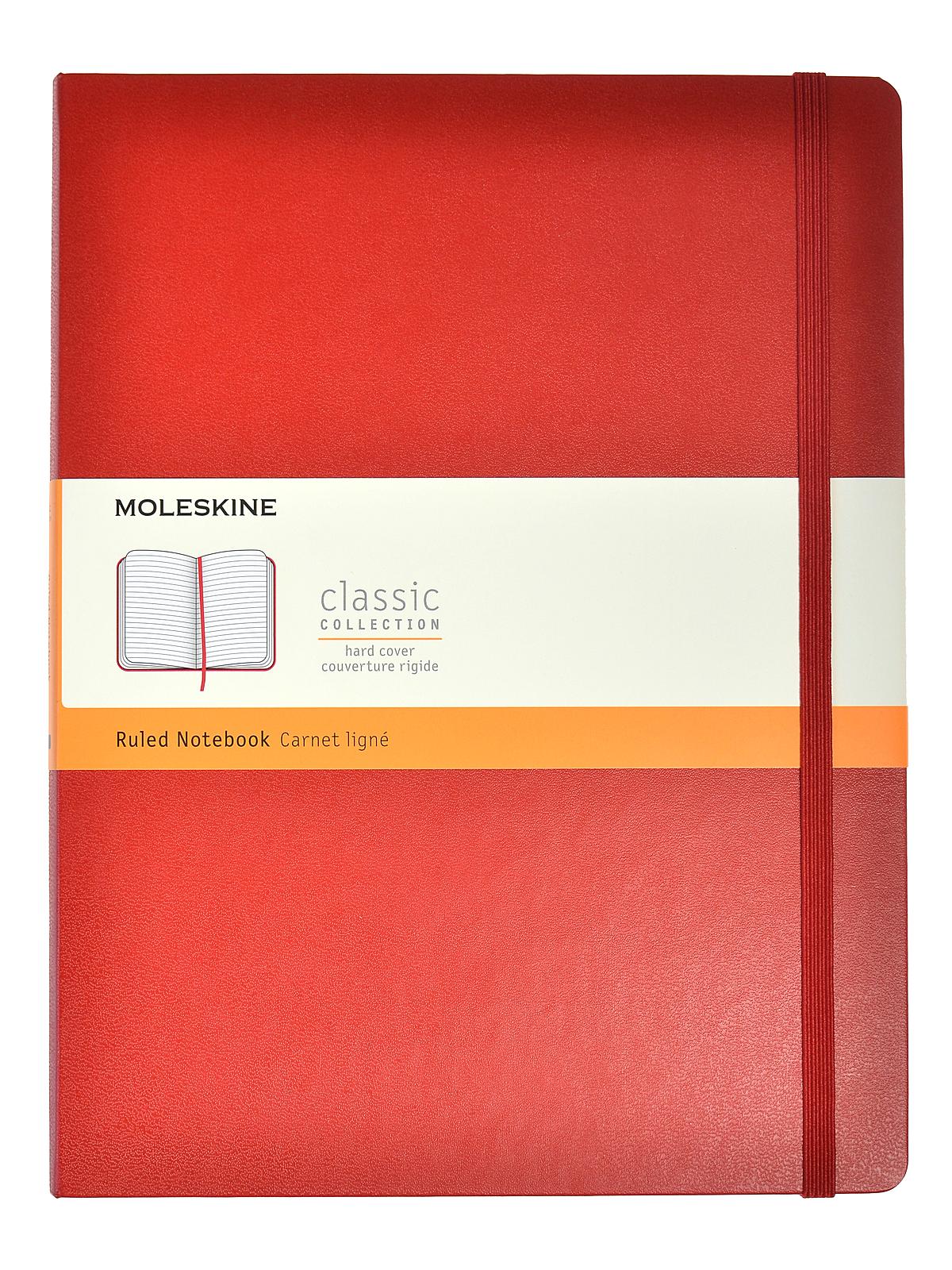 Classic Hard Cover Notebooks red 7 1 2 in. x 9 3 4 in. 192 pages, lined