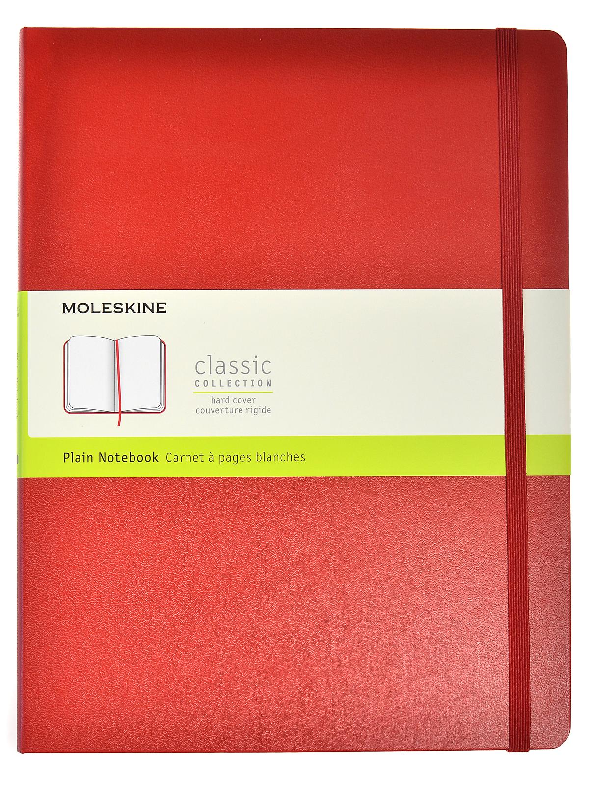 Classic Hard Cover Notebooks Red 7 1 2 In. X 9 3 4 In. 192 Pages, Unlined