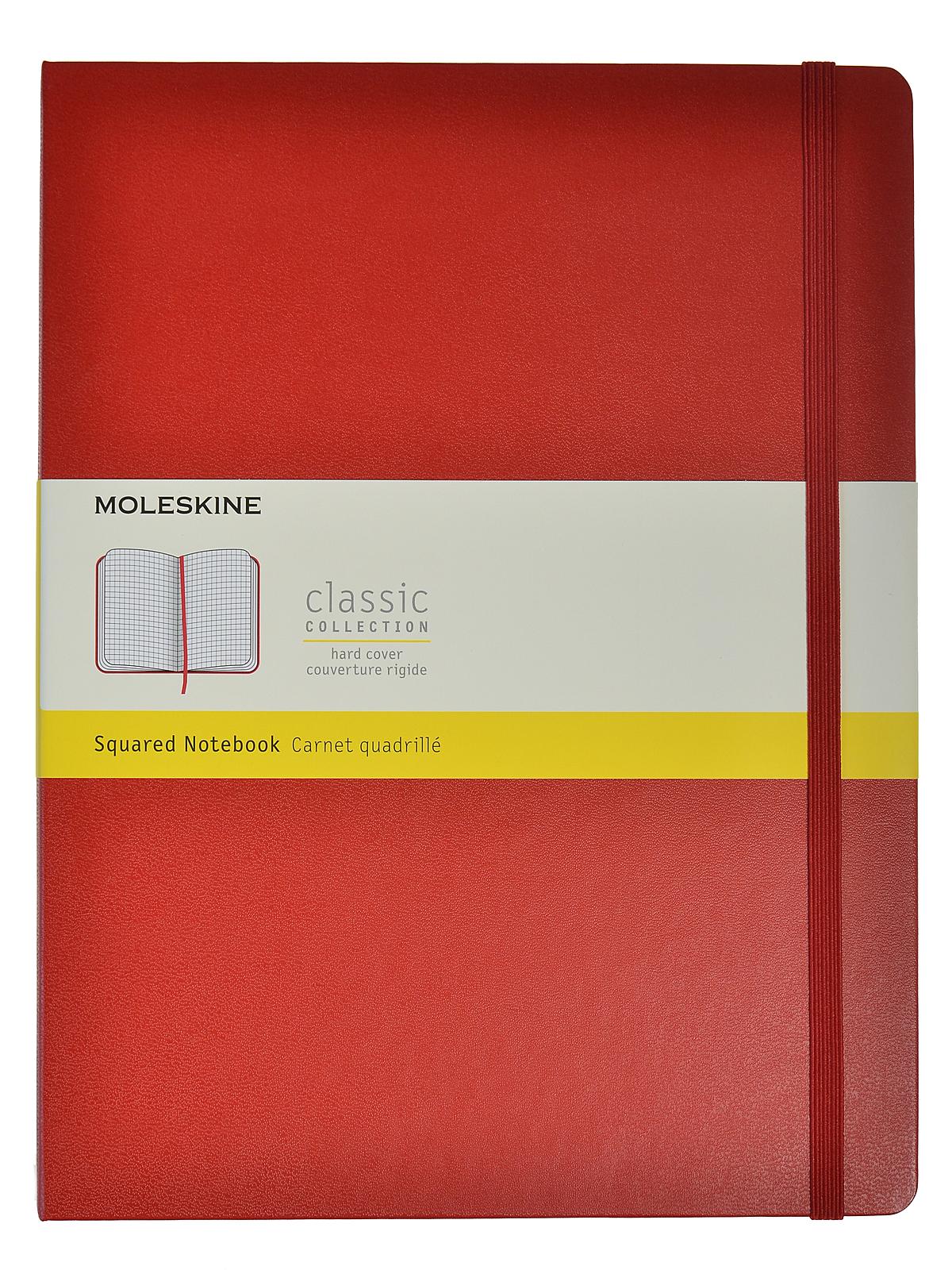 Classic Hard Cover Notebooks Red 7 1 2 In. X 9 3 4 In. 192 Pages, Squared