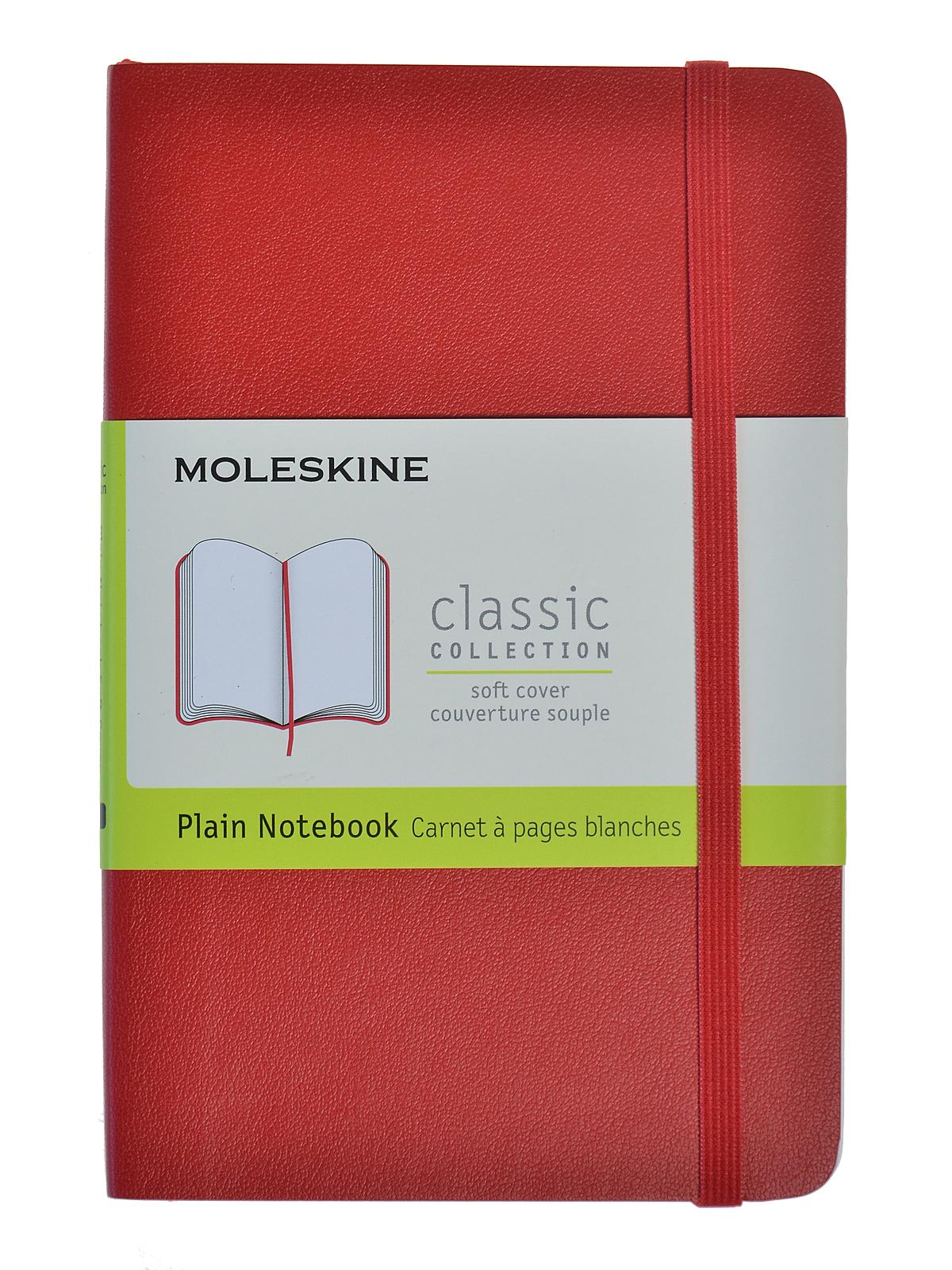 Classic Soft Cover Notebooks Red 3 1 2 In. X 5 1 2 In. 192 Pages, Unlined