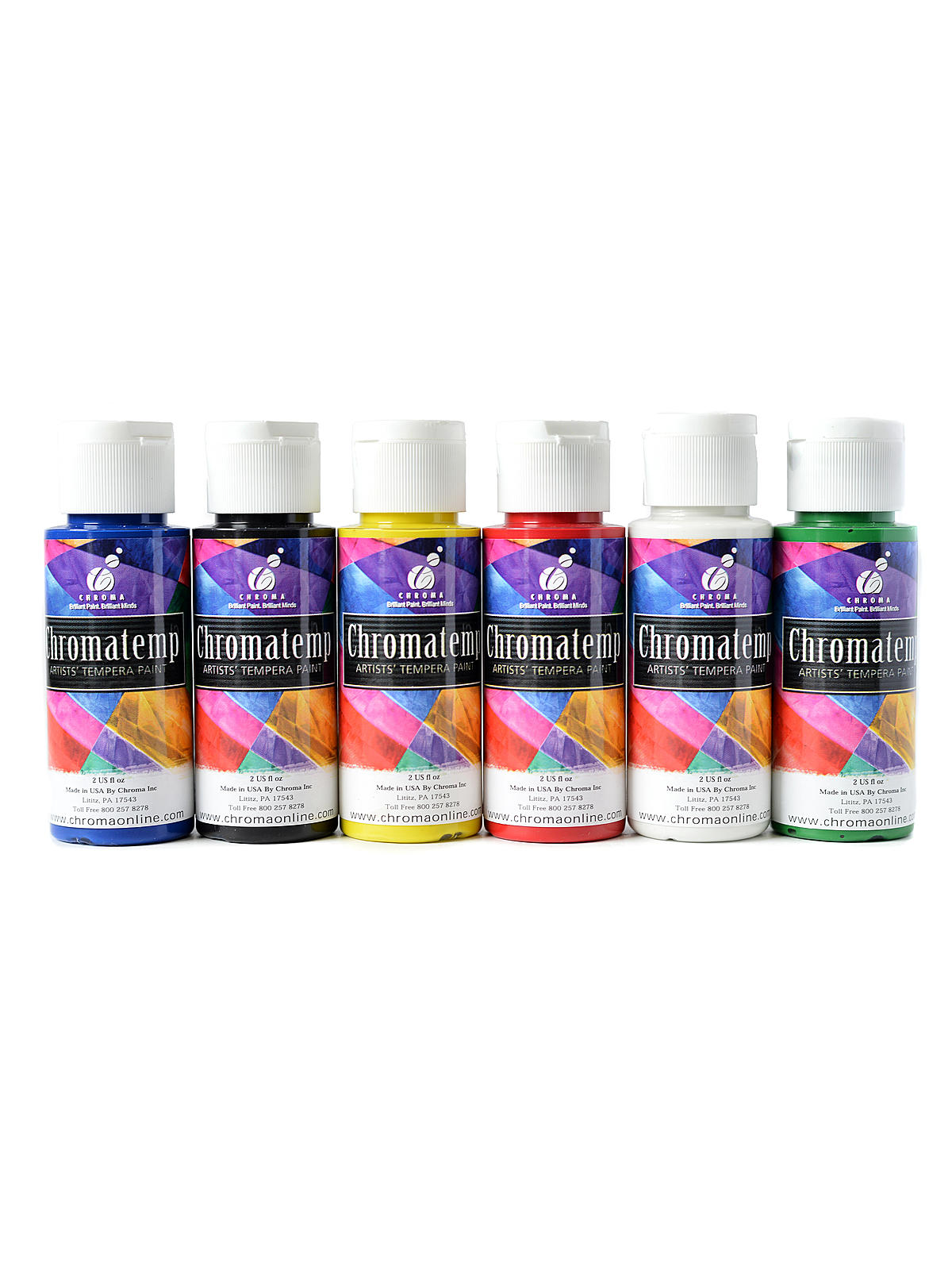 ChromaTemp Artists' Tempera Paint Sets assorted set of 6