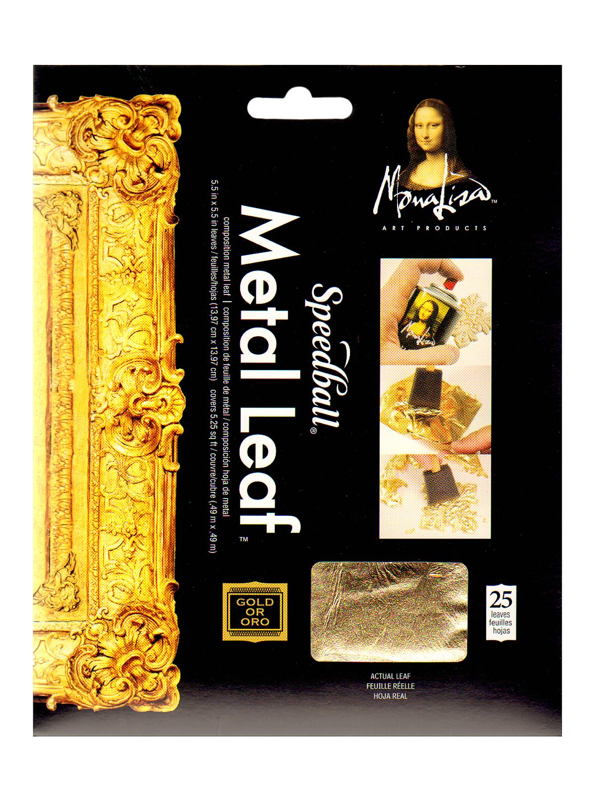 Metal Leaf Imitation Gold Pack Of 25 Sheets