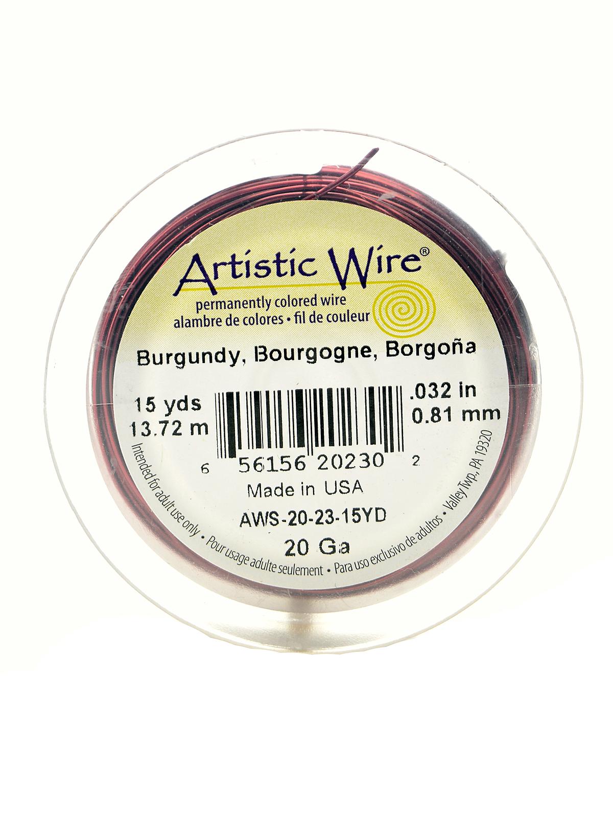 Spools 15 yd. burgundy 20 gauge