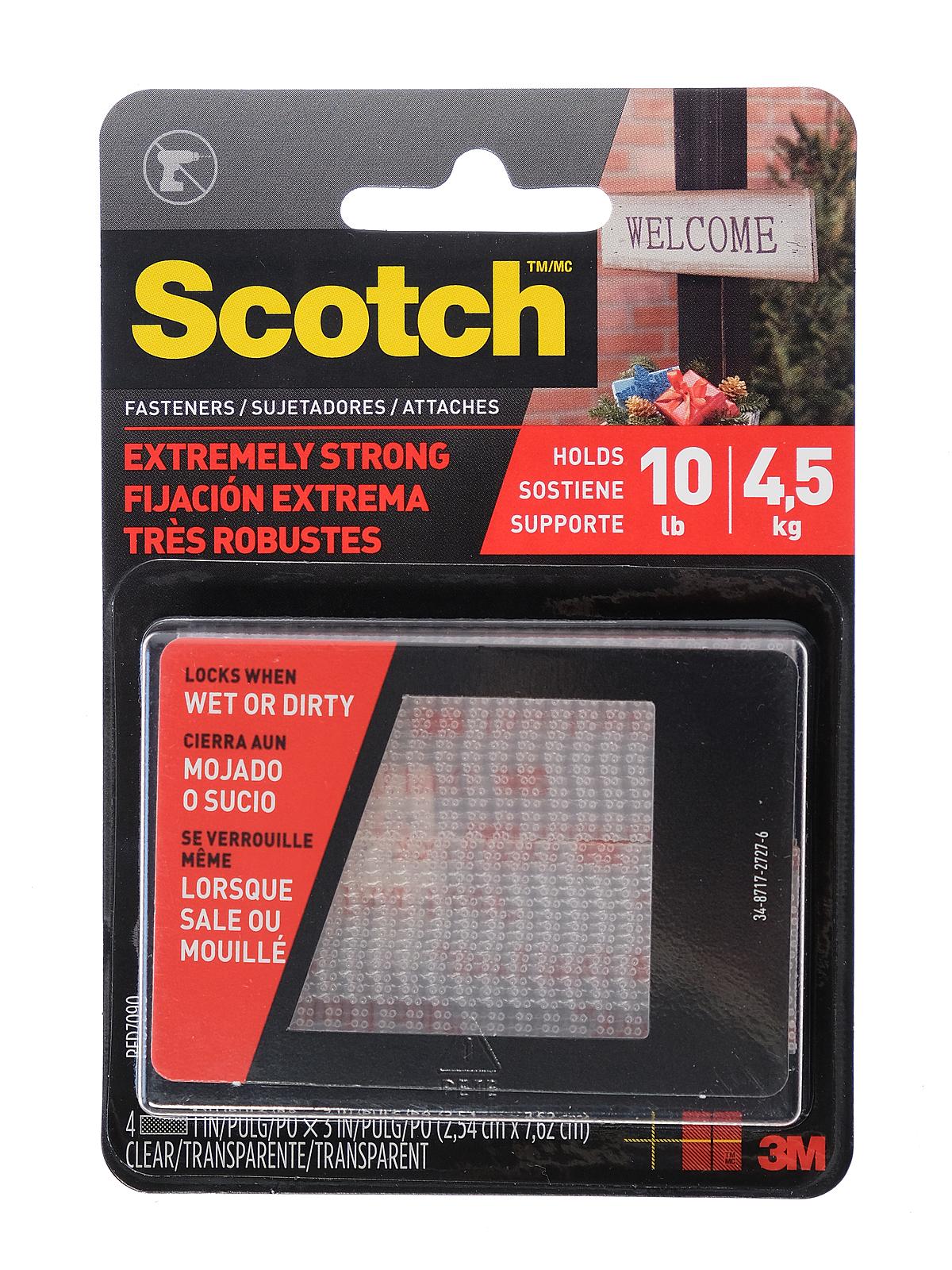 Fasteners 1 in. x 3 in. strip (2 sets) clear, all weather RFD7090
