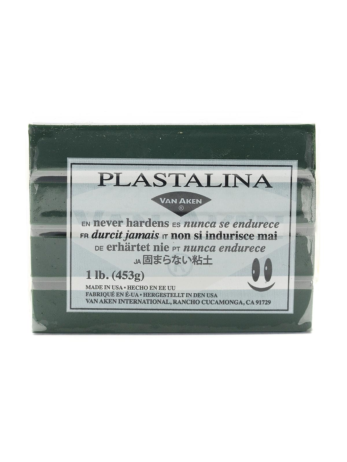 Plastalina Modeling Clay Dark Green 1 Lb. Bar