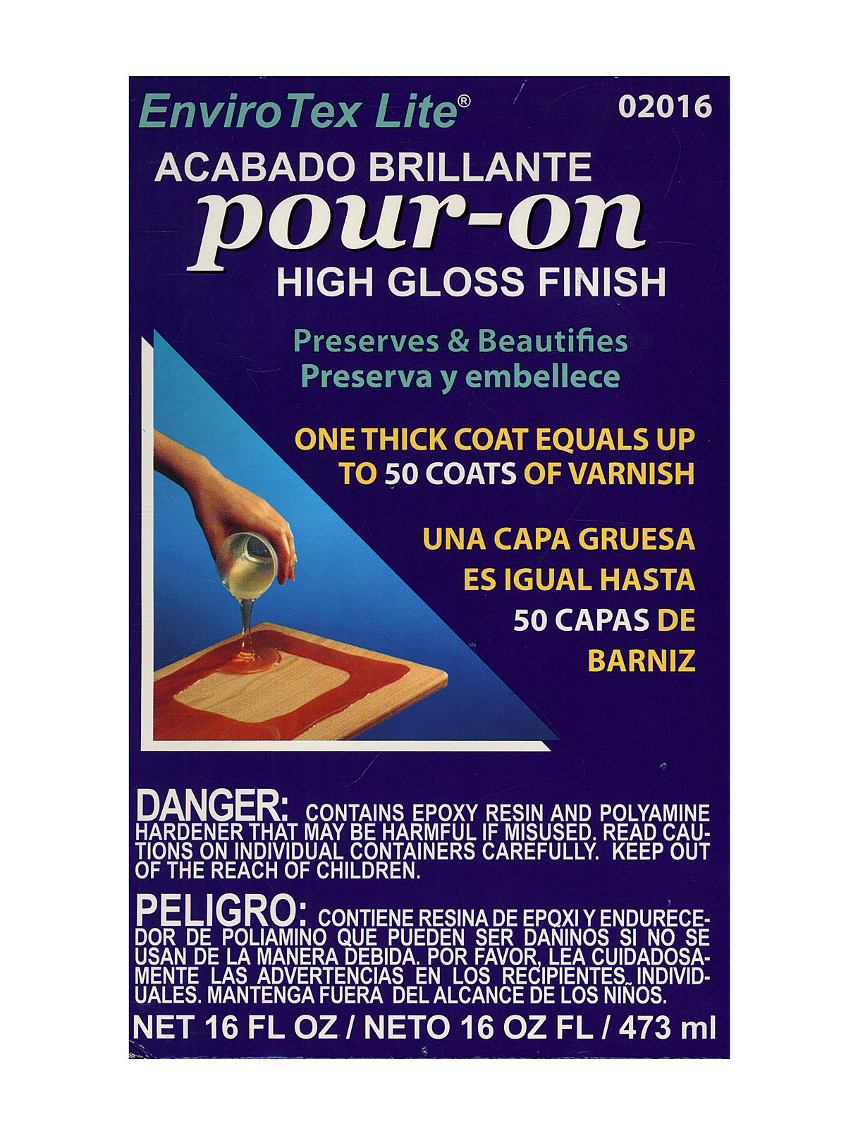 Lite Pour-on High Gloss Finish 16 Oz. Kit